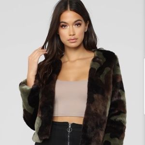 Camo Luxe Fur Jacket - Camo